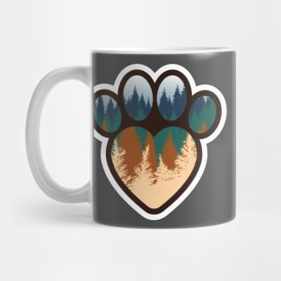 Forest Paw Print Mug